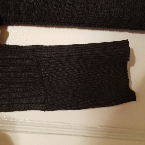 Elegant BLACK RIVET Knitted Dark Grey Dress Long Sleeves w Sequins Women Size S - Picture 8 of 16